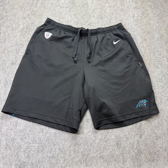 Carolina Panthers Nike Training Shorts Men L Black 9" Performance Workout - Picture 1 of 15